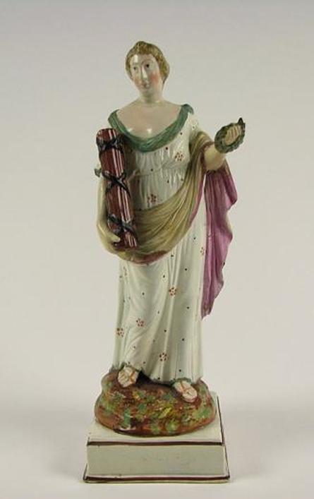 antique Staffordshire pottery, Staffordshire figure, pearlware figure, Myrna Schkolne, Staffordshire figure Liberty